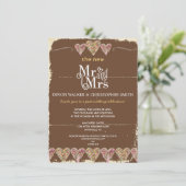 Faire-part de mariage de post-tableau de bord des  (Debout devant)