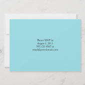 Faire-part de mariage de poste Abstrait Blue Green (Dos)