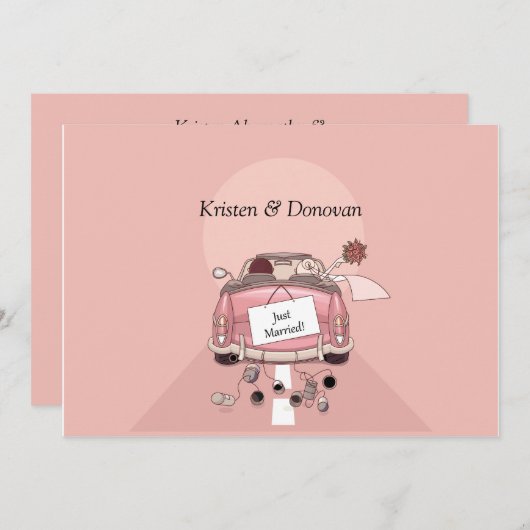 Faire-part de mariage de poste marié (Devant / Derrière)