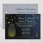 Faire-part de mariage de pot et de luciole de (Devant / Derrière)