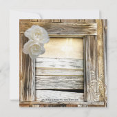 Faire-part de mariage de poteau rustique en bois (Dos)