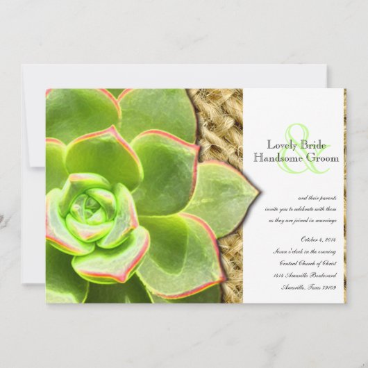 Faire-part de mariage de poule stylisée et de (Devant)