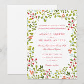 Faire-part de mariage de pré de fleur sauvage (Devant / Derrière)