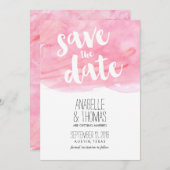 Faire-part de mariage de printemps à l'aquarelle r (Devant / Derrière)