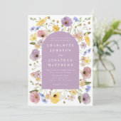 Faire-Part de Mariage de Printemps Arche de Fleurs (Debout devant)