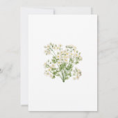 Faire-part de mariage de printemps aux fleurs blan (Dos)