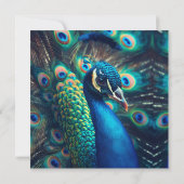 Faire-part de mariage de profil Peacock (Dos)