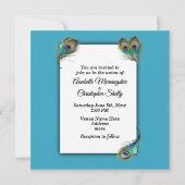 Faire-part de mariage de profil Peacock (Devant)