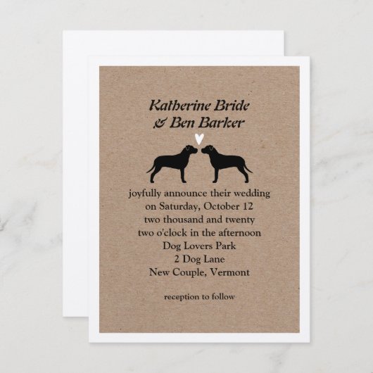 Faire-part de mariage de puces (Devant / Derrière)