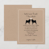 Faire-part de mariage de Pug (Devant / Derrière)
