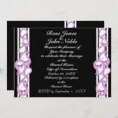 Faire-part de mariage de Pyre (pourpre) (Devant / Derrière)
