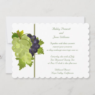 Faire-part de mariage de raisins de Napa