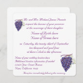 Faire-part de mariage de raisins de vignes (Devant / Derrière)