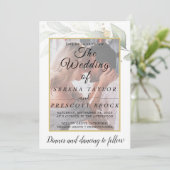 Faire-part de mariage de recouvrement de vellum mo (Debout devant)