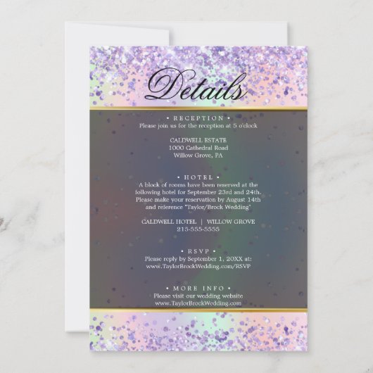 Faire-part de mariage de recouvrement de volume de (Dos)