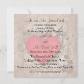 Faire-part de mariage de Red Heart (Dos)