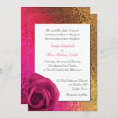 Faire-part de mariage de regard de rose et de (Devant / Derrière)