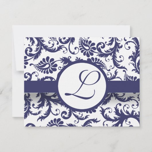 Faire-part de mariage de remous de damassé de (Devant)