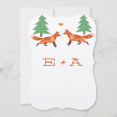 Faire-part de mariage de renards vintages (Dos)