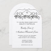 Faire-part de mariage de renards vintages (Devant / Derrière)