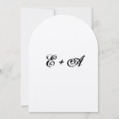 Faire-part de mariage de renards vintages (Dos)