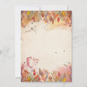 Faire-part de mariage de renards vintages (Dos)