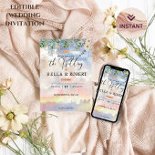 Faire-part de mariage de rêve aquarelle