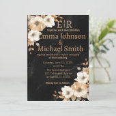 Faire-part de mariage de rêve floral ivoire (Debout devant)