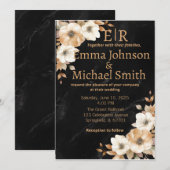 Faire-part de mariage de rêve floral ivoire (Devant / Derrière)