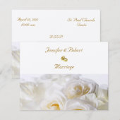 Faire-part de mariage de rêve rose (Devant / Derrière)