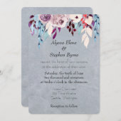 Faire-part de mariage de rideau de fleurs (Devant / Derrière)