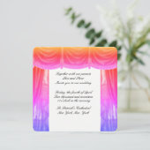 Faire-part de mariage de rideau de théâtre (Debout devant)