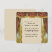 Faire-part de mariage de rideau en théâtre (Devant / Derrière)