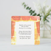 Faire-part de mariage de rideaux de théâtre (Debout devant)