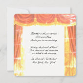 Faire-part de mariage de rideaux de théâtre (Devant)