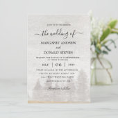 Faire-part de mariage de rivière et d'arbres (Debout devant)