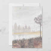 Faire-part de mariage de rivière et d'arbres (Dos)