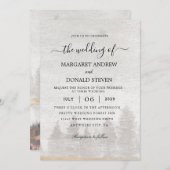 Faire-part de mariage de rivière et d'arbres (Devant / Derrière)