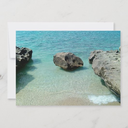 Faire-part de mariage de roche de plage (Dos)