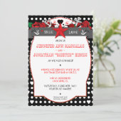 Faire-part de mariage de rockabilly de tatouage de (Debout devant)