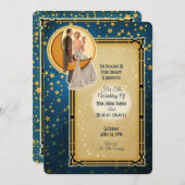 Faire-part de mariage de romance au clair de lune (Devant / Derrière)