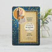 Faire-part de mariage de romance au clair de lune (Debout devant)