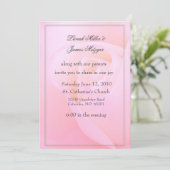 Faire-part de mariage de rose de rose (Debout devant)