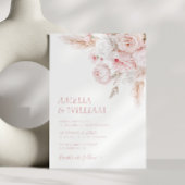 faire-part de mariage de rose moderne et poussiére