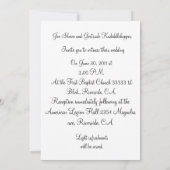 Faire-part de mariage de rose rouge (Dos)