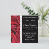 Faire-part de mariage de rose rouge avec des (Debout devant)