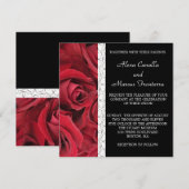 Faire-part de mariage de rose rouge avec des (Devant / Derrière)