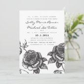 Faire-part de mariage de roseraie (Debout devant)