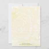 faire-part de mariage de roses jaunes vintages (Dos)