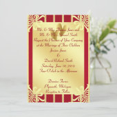 Faire-part de mariage de rouge et de (Debout devant)